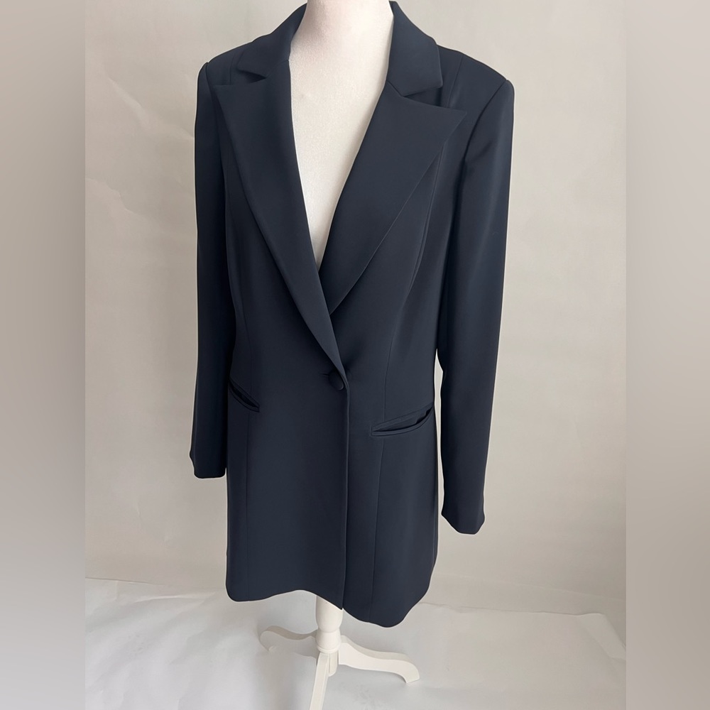 Dark blue tuxedo mini dress